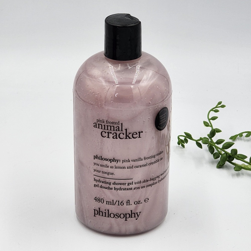 Philosophy Pink Frosted Animal Cracker Hydrating Shower Gel 16oz NEW